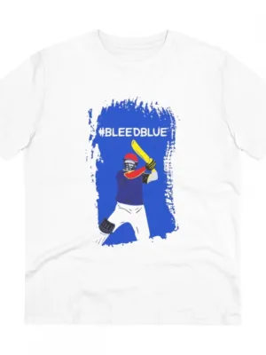 Generic Men's PC Cotton Cricket Design Printed T Shirt (Color: White, Thread Count: 180GSM)