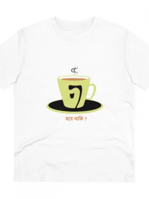 Generic Men's PC Cotton Bengali Designs Printed T Shirt (Color: White, Thread Count: 180GSM)