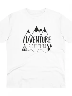 Generic Men's PC Cotton Explore The Unseen Printed T Shirt (Color: White, Thread Count: 180GSM)