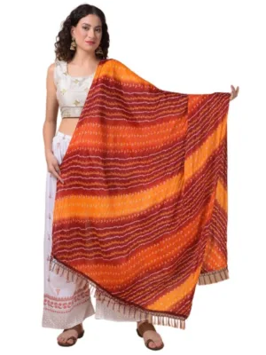 Generic Women's Chanderi Printed Dupatta (Multicolor, Length: 2.25 to 2.50 Mtr)