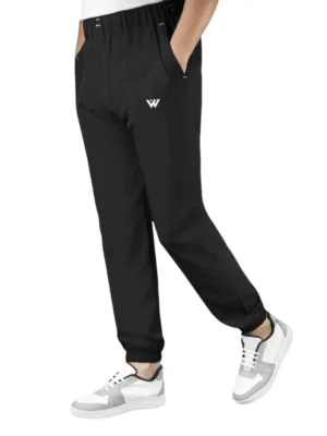 Generic Men's Polyster Solid Track Pant-Lower (Black)