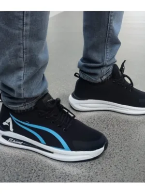 Generic Men's Solid Synthetic Casual Shoes (Blue)