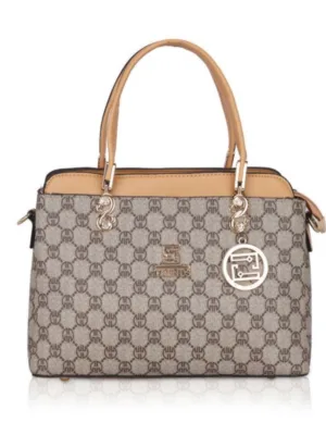 Generic Women's Faux Leather Printed Handbag (Camel)