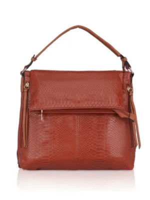 Generic Women's Faux Leather Textured Sling Bag (Brown )