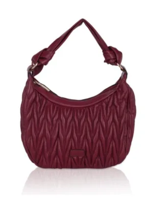 Generic Women's Faux Leather Textured Handbag (Red)