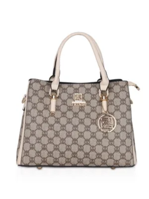 Generic Women's Faux Leather Printed Handbag (Beige)