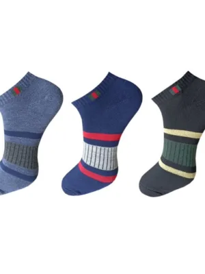 Generic 3_Pair Set Unisex Casual Cotton Printed Ankle Length Socks (Multicolor)