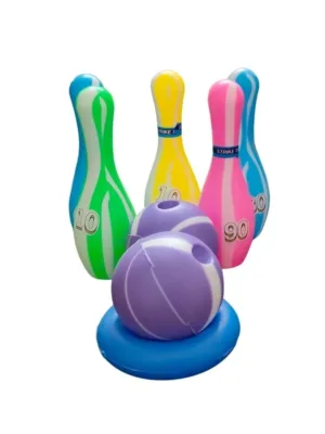 Junior Bowling Set With 5 Bottles 2 Balls And 1 Ball Stand Ring |   Plastic  |   Toys| 1+ Years