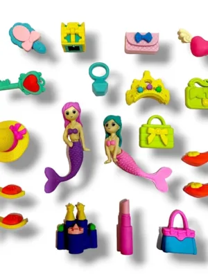 Eraser set - Mermaid theme | Rubber | Stationery | 5+ Years