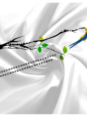 Generic Men's Casual Floral Printed Cotton Blend Unstitched Shirt Fabric 1.6 Mtrs (White)