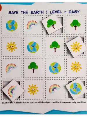 Generic Save the earth - Easy Wooden Puzzle Game Toys (MultiColor)