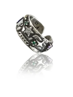 Generic Stainless Steel Imported High-Quality Office Wear Freesize Ring (Silver Plated)