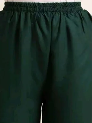 Generic Women's Casual Rayon Solid Ankle Length Palazzo (Green, Free Size)