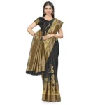 Women's Banarasi Silk Saree (Black,5-6 Mtrs) - Image 2