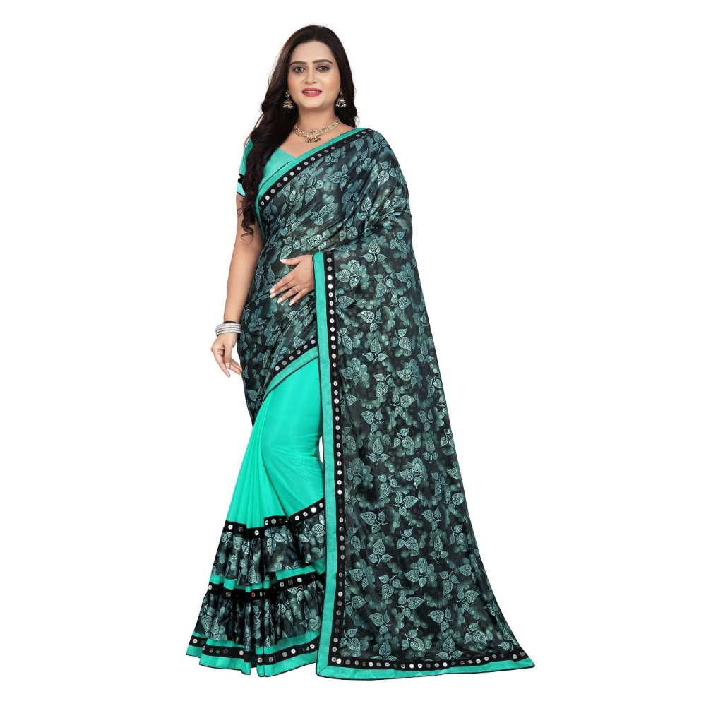 52350878677_f13d880bb7_o_d-1000x1000-1.webp Women's Lycra Blend Saree with Blouse (Rama, 5-6 Mtrs) - Image 1