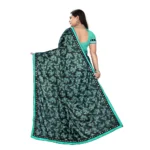 Women's Lycra Blend Saree with Blouse (Rama, 5-6 Mtrs) - Image 2