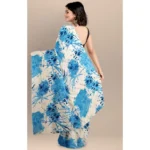 Women's Joya Silk Saree with Blouse (Sky, 5-6 Mtrs) - Image 2