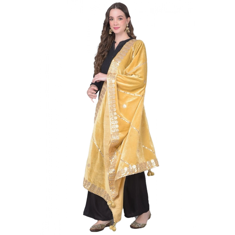 53512340684_8aab8bc4d1_o_d-1000x1000-1.webp Women's Velvet Gotta Patti Dupatta (Gold, Length: 2.25 to 2.50 Mtr) - Image 1