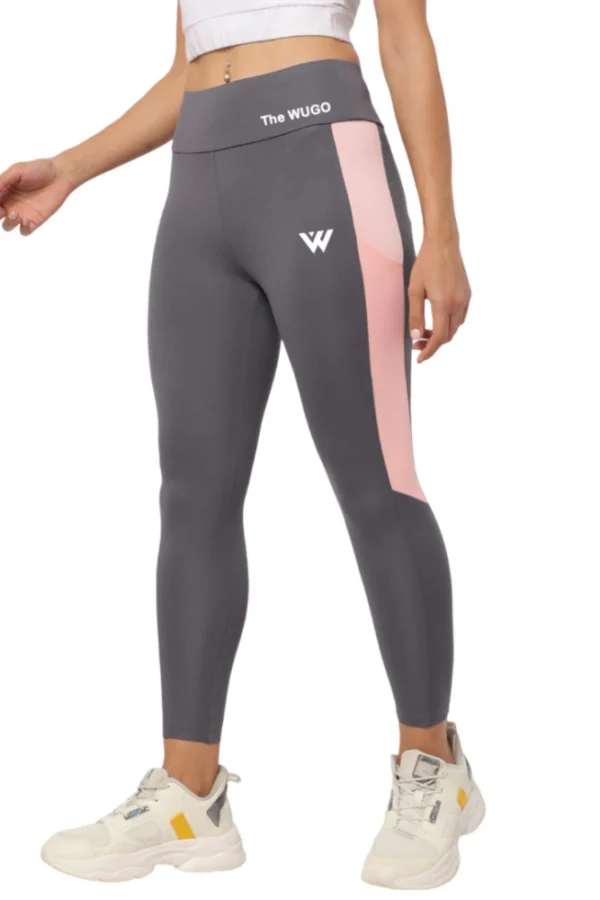 Women's Polyster Solid Sport Leggings (Grey)
