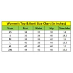 Women's Georgette Embroidery 3-4th Sleeve V-Neck Kurti (Purple) - Image 2