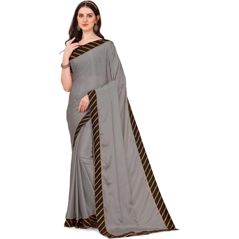 53926344668_f6e5caaea7_o_d-1000x1000-1.webp Women's Chiffon Self Design Saree With Unstitched Blouse 5.5Mtr (Silver) - Image 1