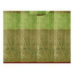 Women's Jacquard Woven Saree With Unstitched Blouse 5.5Mtr (Green) - Image 2