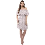 Women's Rayon Floral Half Sleeve Above Knee Dress (Multicolor) - Image 6