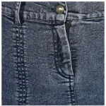 Women's Denim Tie Up Buttoned Skirt (Blue) - Image 2