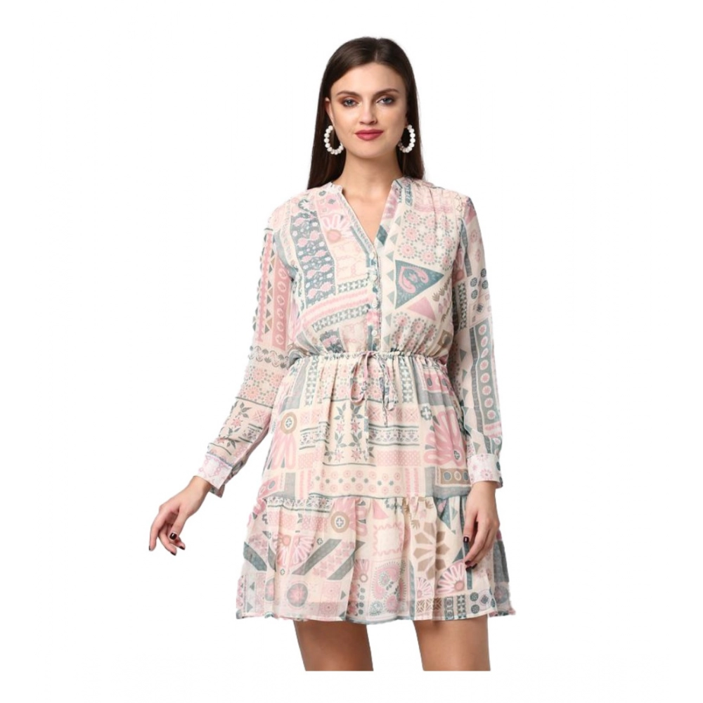 54040648342_0b5def5069_o_d-1000x1000-1.webp Women's Polyester Printed Long Sleeves Above Knee Dress (Light Pink - Off White) - Image 1