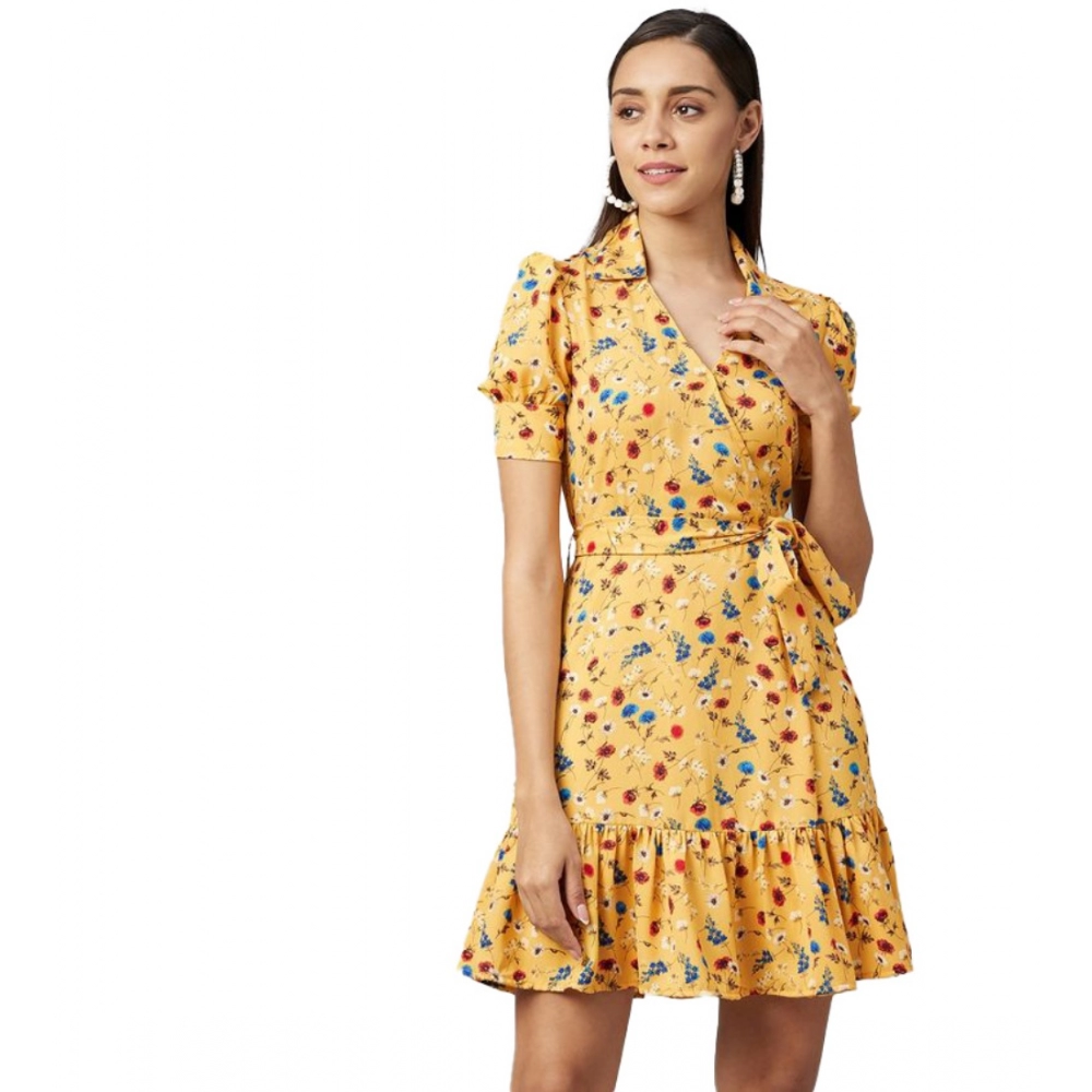 54041513561_9b7061c372_o_d-1000x1000-1.webp Women's Polyester Floral Short Sleeve Above Knee Dress (Yellow) - Image 1