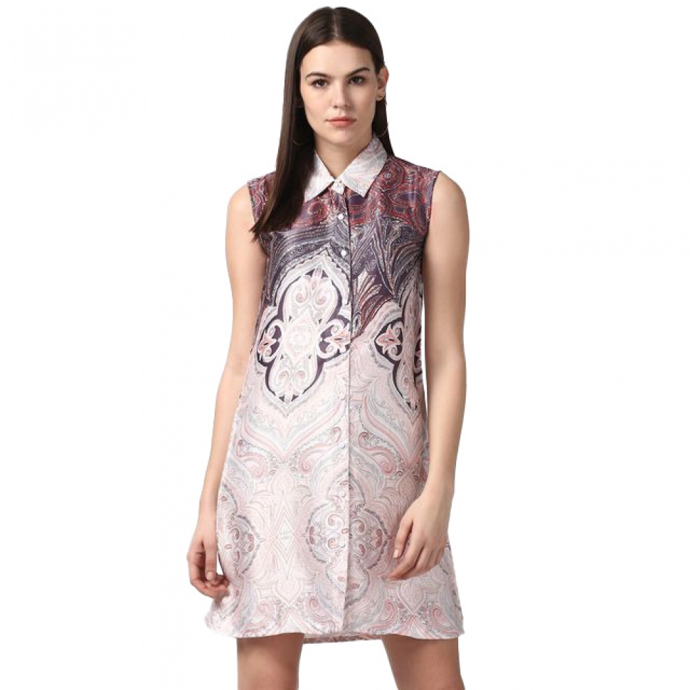 54041513881_8b33a9bc37_o_d-1000x1000-1.webp Women's Polyester Printed Sleeveless Above Knee Dress (Orange) - Image 1