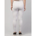 Women's Polyester Solid Ankle Length High-Rise Tights (Light Grey) - Image 6