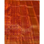 Women's Silk Printed Saree With Unstitched Blouse 5.5Mtr (Red) - Image 3
