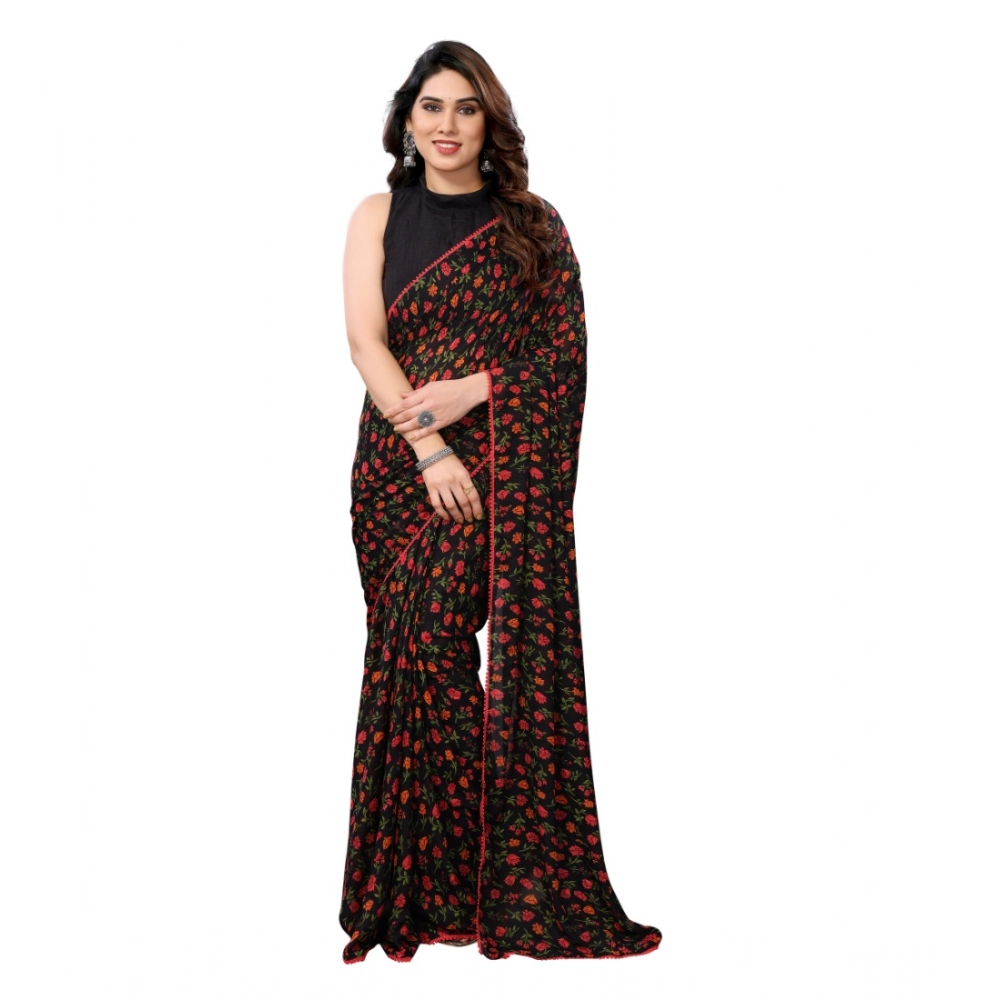 54458479832_e007b9393b_o_d-1000x1000-1.webp Women's Small Lace Georgette Printed Ready-to-Wear Saree With Unstitched Blouse 5.5 Mtr (Black) - Image 1