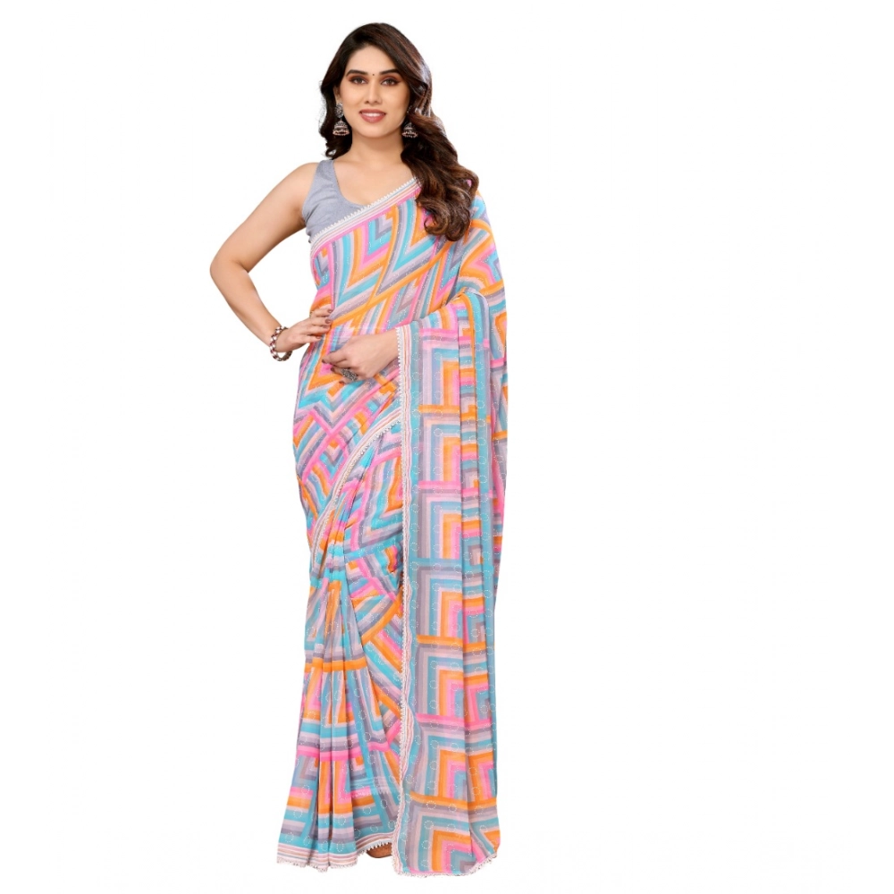 54459509839_5c03cae86b_o_d-1000x1000-1.webp Women's Small Lace Georgette Printed Ready-to-Wear Saree With Unstitched Blouse 5.5 Mtr (Grey) - Image 1