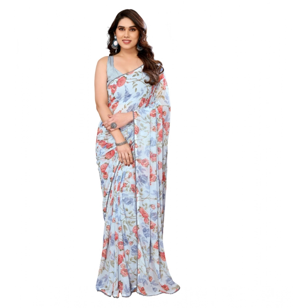 54459681110_ce7e310029_o_d-1000x1000-1.webp Women's Small Lace Georgette Printed Ready-to-Wear Saree With Unstitched Blouse 5.5 Mtr (Sky Blue) - Image 1