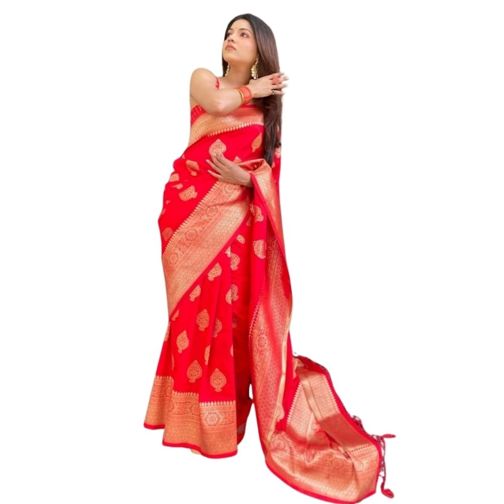 54464938747_21fb015e48_o_d-1000x1000-1.webp Women's Silk Printed Saree With Unstitched Blouse 5.5Mtr (Red) - Image 1
