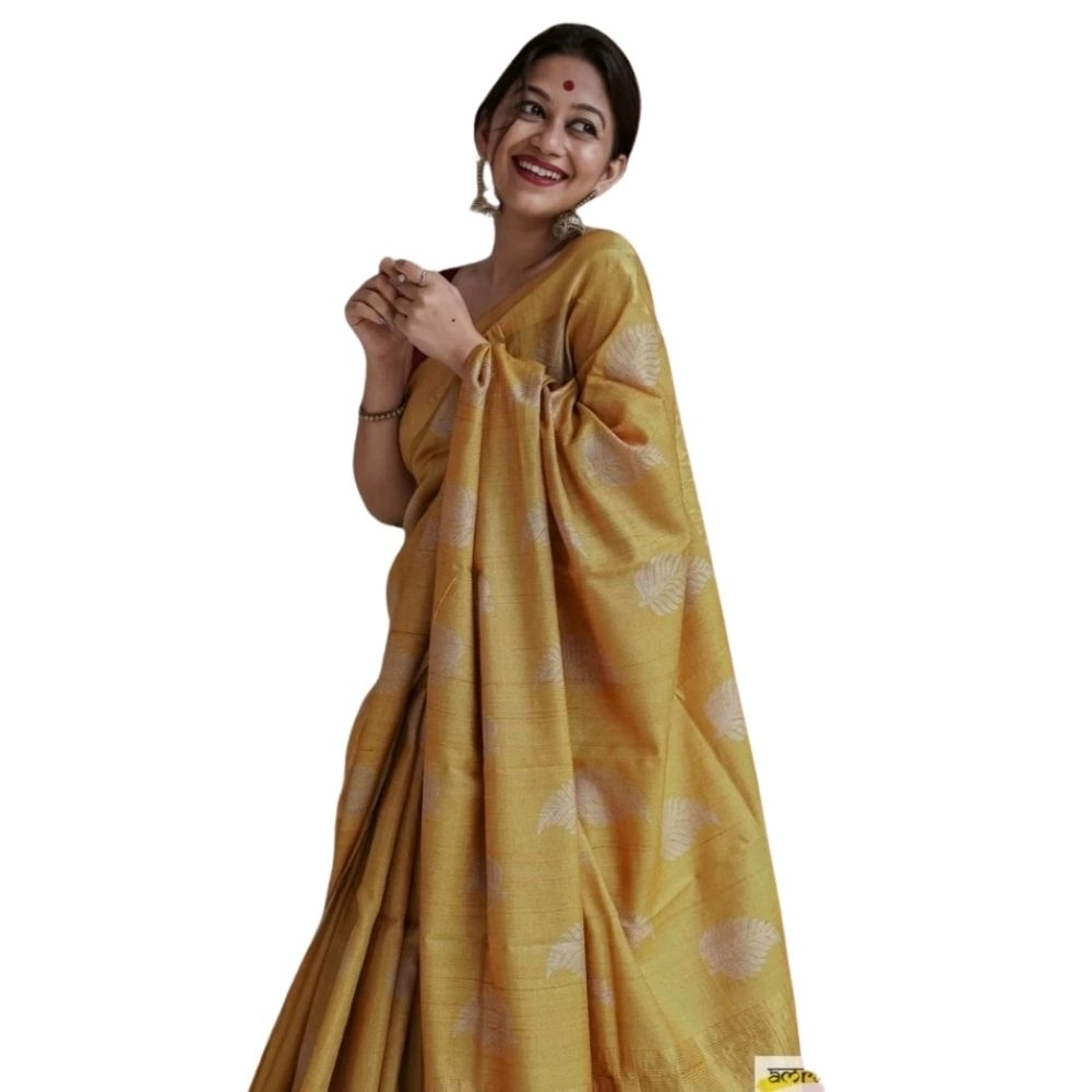 54464939902_73c8fa4c58_o_d-1000x1000-1.webp Women's Silk Printed Saree With Unstitched Blouse 5.5Mtr (Yellow) - Image 1