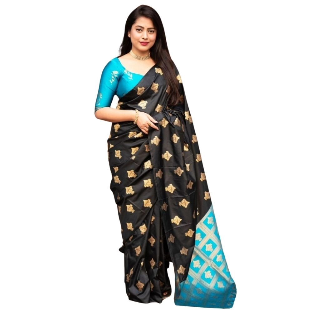 54464940212_cb39be8cde_o_d-1000x1000-1.webp Women's Silk Printed Saree With Unstitched Blouse 5.5Mtr (Sky Blue) - Image 1