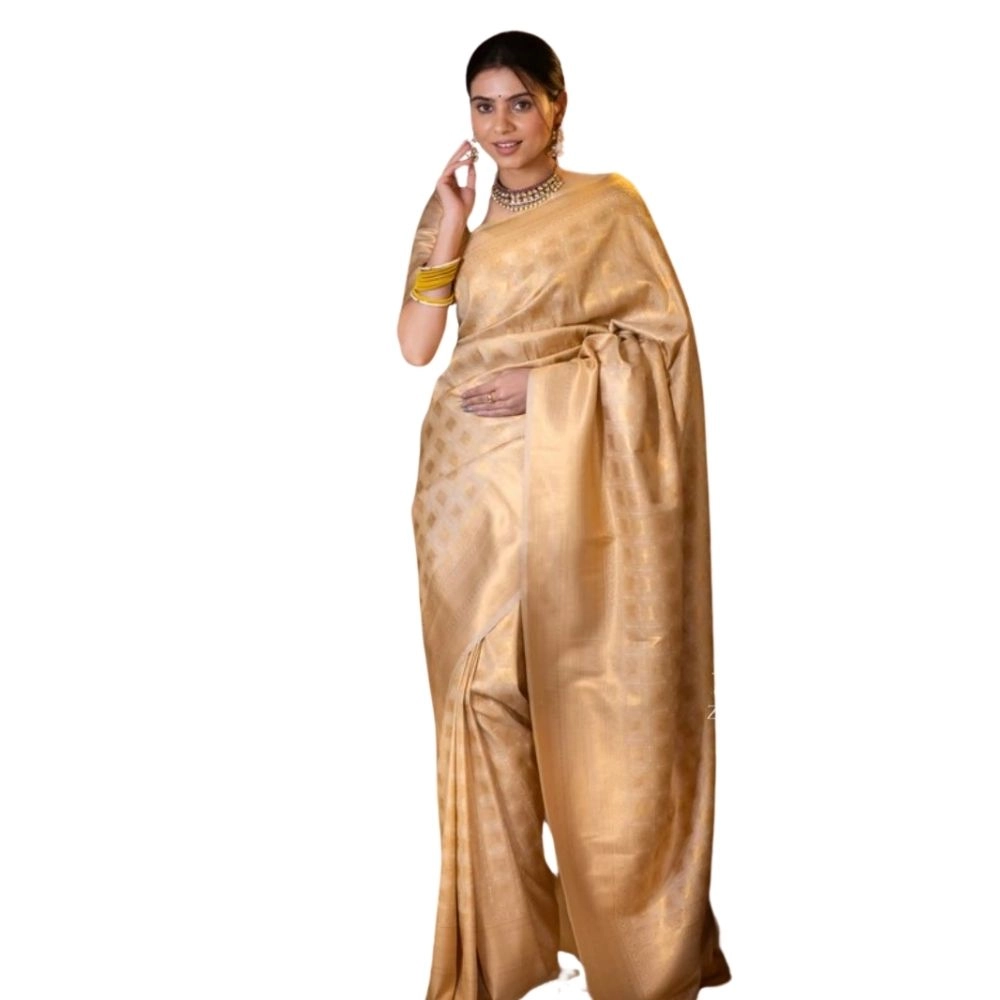 54465778671_1164625910_o_d-1000x1000-1.webp Women's Silk Printed Saree With Unstitched Blouse 5.5Mtr (Cream) - Image 1