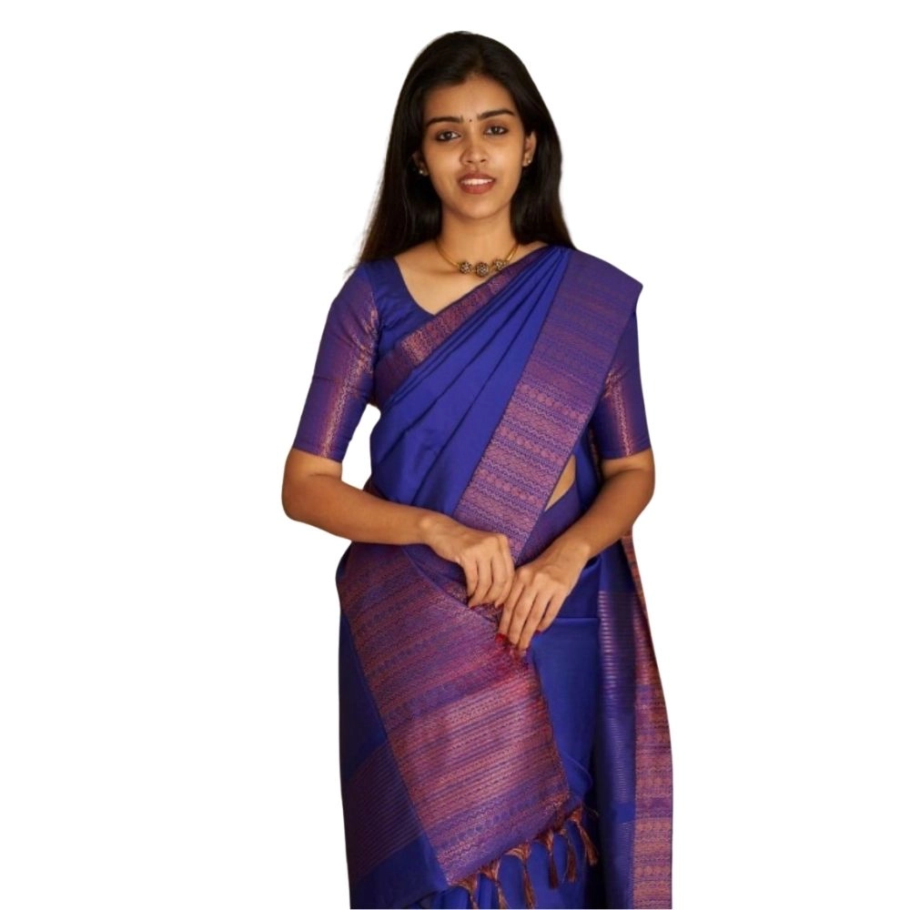 54465972719_b16bab7083_o_d-1000x1000-1.webp Women's Silk Printed Saree With Unstitched Blouse 5.5Mtr (Blue) - Image 1