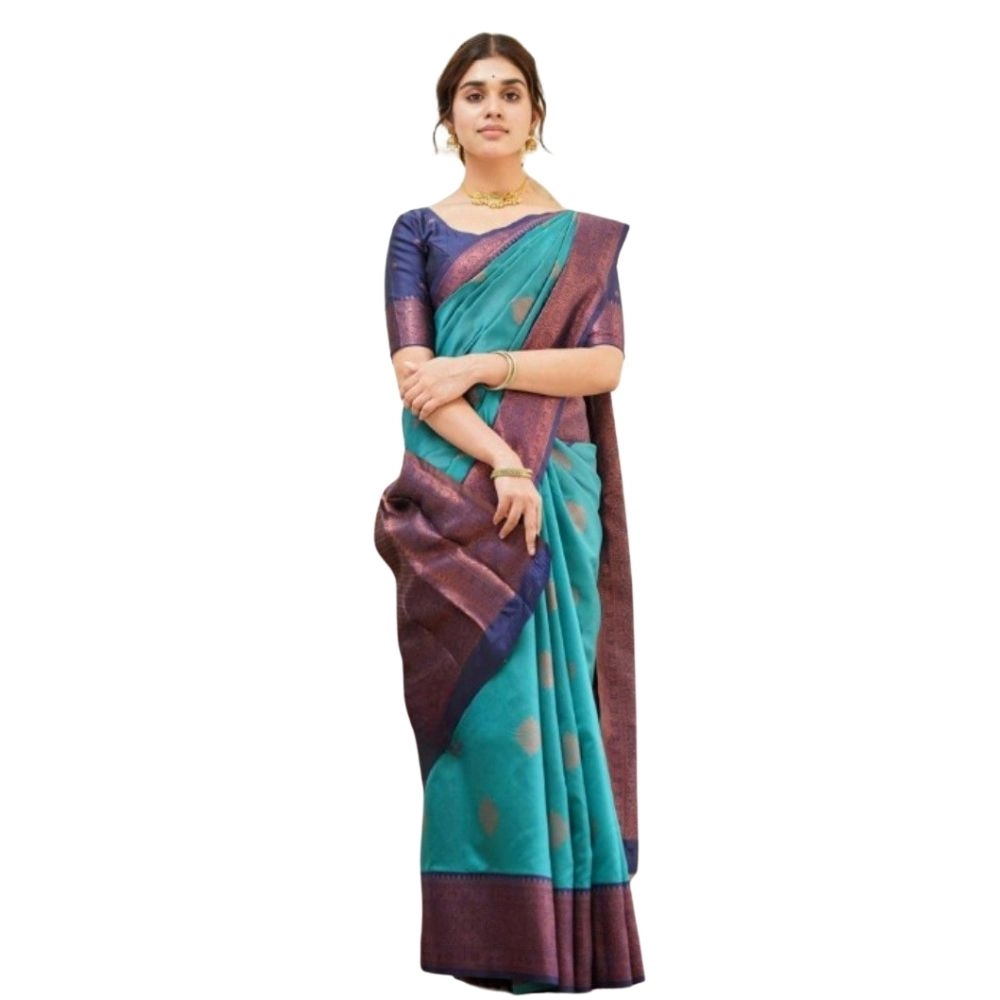 54465972744_a106d96577_o_d-1000x1000-1.webp Women's Silk Printed Saree With Unstitched Blouse 5.5Mtr (Rama) - Image 1