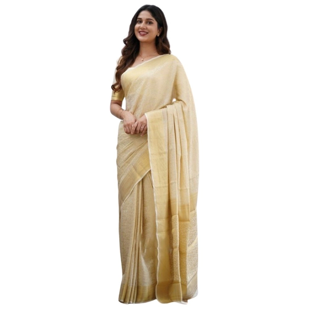 54465973494_01fd798d68_o_d-1000x1000-1.webp Women's Silk Printed Saree With Unstitched Blouse 5.5Mtr (Cream) - Image 1