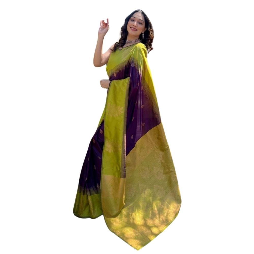 54466035143_4740d02ed3_o_d-1000x1000-1.webp Women's Silk Printed Saree With Unstitched Blouse 5.5Mtr (Wine) - Image 1