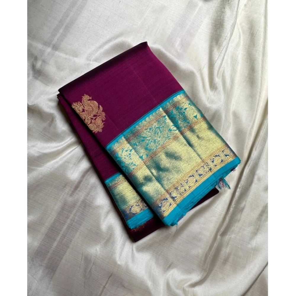 54466036293_ed0c5f0f21_o_d-1000x1000-1.webp Women's Silk Printed Saree With Unstitched Blouse 5.5Mtr (Wine) - Image 1