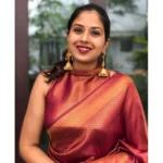 Women's Litchi silk Printed Saree With Unstitched Blouse (Red) - Image 2