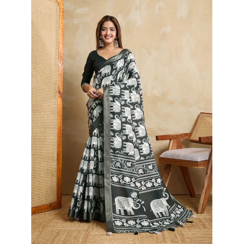 PID-62367-Generic-Womens-Silk-Blend-Printed-Saree-With-Unstitched-Blouse-5-5-Mtr-Green-1-1000x1000-1.webp Women's Silk Blend Printed Saree With Unstitched Blouse 5.5Mtr (Green) - Image 1