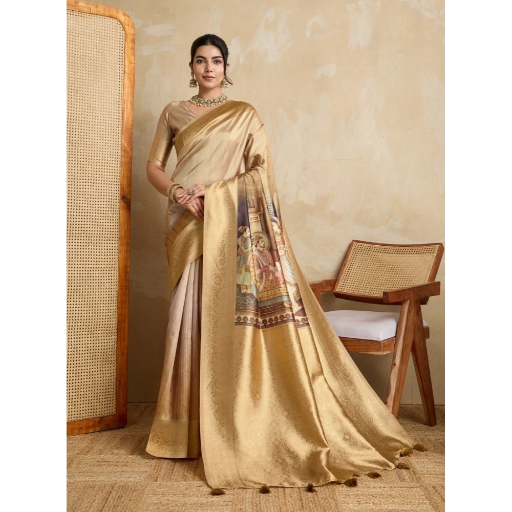 PID-62371-Generic-Womens-Silk-Printed-Saree-With-Unstitched-Blouse-5-5-Mtr-Gold-1-1000x1000-1.webp Women's Silk Printed Saree With Unstitched Blouse 5.5Mtr (Gold) - Image 1