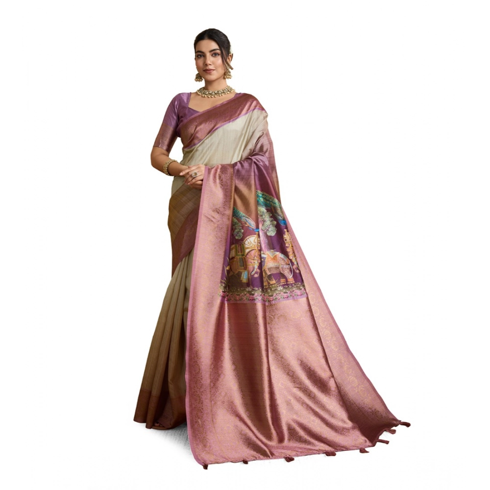 PID-62374-Generic-Womens-Silk-Printed-Saree-With-Unstitched-Blouse-5-5-Mtr-Wine-1-1000x1000-1.webp Women's Silk Printed Saree With Unstitched Blouse 5.5Mtr (Wine) - Image 1