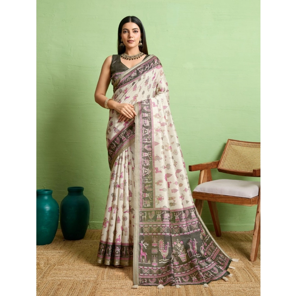 PID-62395-Generic-Womens-Silk-Blend-Printed-Saree-With-Unstitched-Blouse-5-5-Mtr-Off-White-1-1000x1000-1.webp Women's Silk Blend Printed Saree With Unstitched Blouse 5.5Mtr (Off White) - Image 1